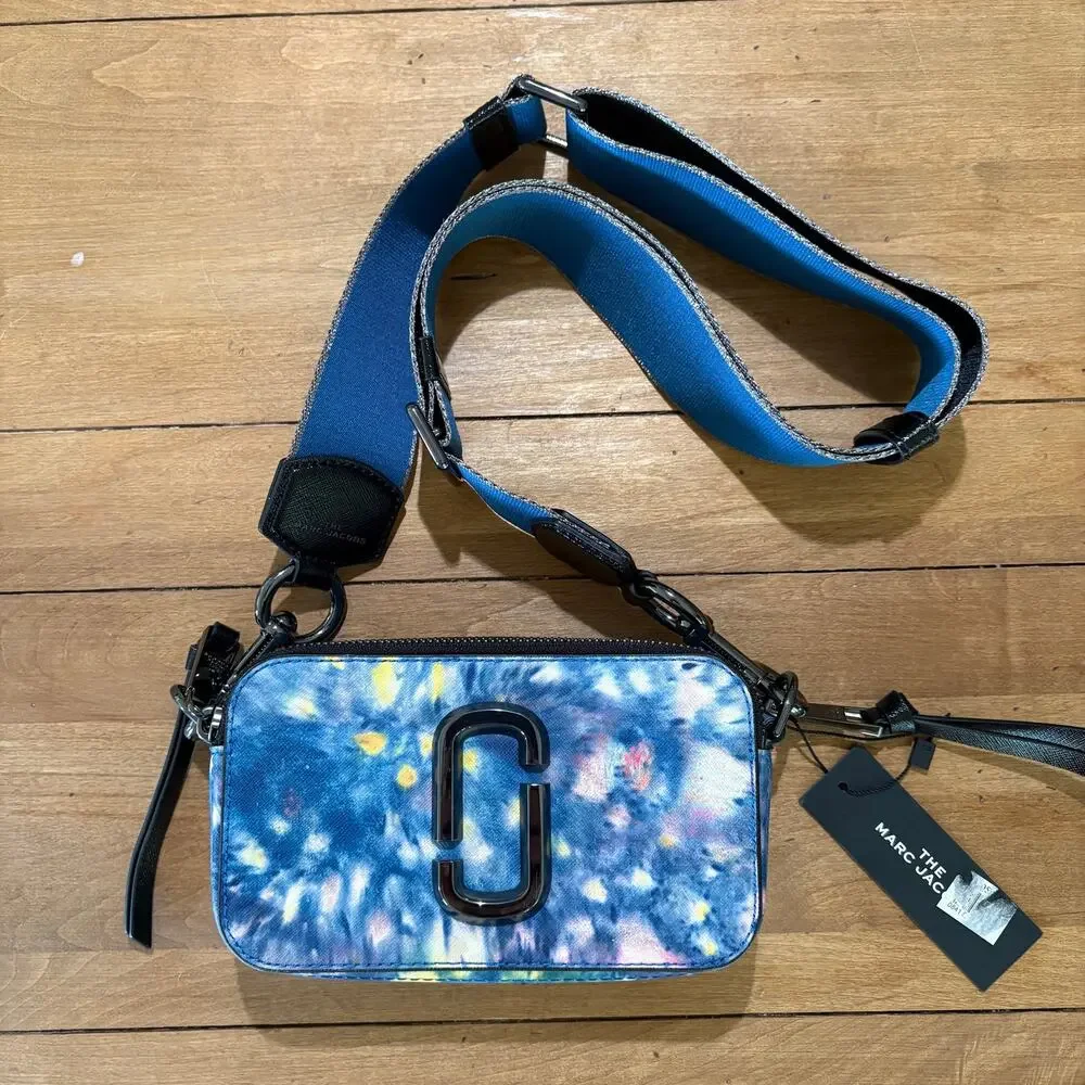 Marc Jacobs The Watercolor Snapshot Camera Bag Blue Multi Printed crossbody